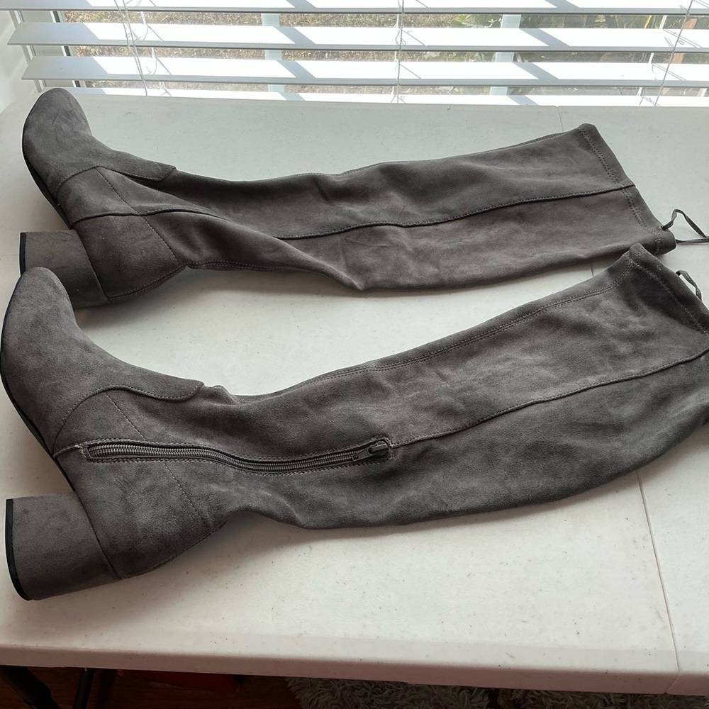 Sugar Charcoal Over the Knee Boots